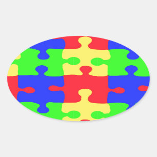 Adesivo Oval Consciência do autismo