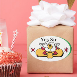 Adesivo Oval Cooker Said Yes, Sir Sticker – Funny Kitchen Quote