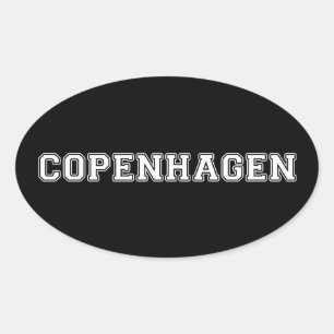 Adesivo Oval Copenhaga Dinamarca