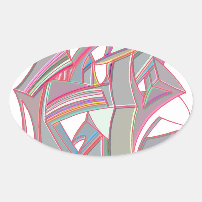 Adesivo Oval Cor Personalizada (Frente)