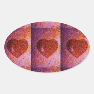 Adesivo Oval coral rosa