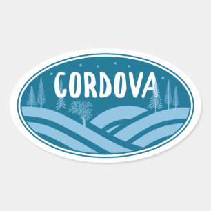 Adesivo Oval Cordova Alaska Outdoors