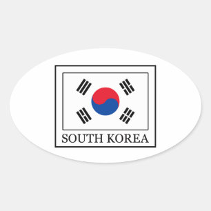 Adesivo Oval Coreia do Sul
