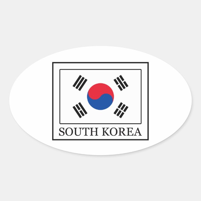 Adesivo Oval Coreia do Sul (Frente)