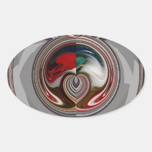 Adesivo Oval Cores de natal Vintage lindas Hakuna Matata