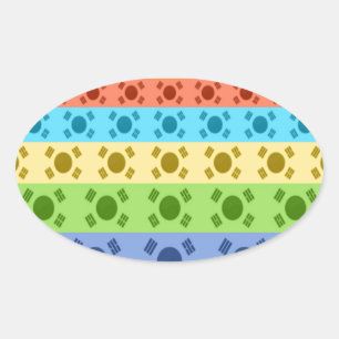 Adesivo Oval Cores Felizes