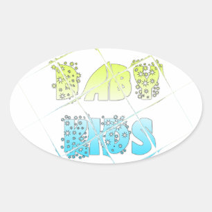 Adesivo Oval Cores Felizes Hakuna Matata Hakunamatata - Estrela