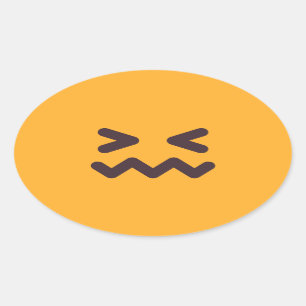 Adesivo Oval Cores Personalizadas Emoji, Adoráveis E Cortes De 