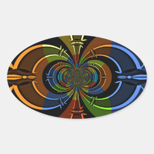 Adesivo Oval Cores Secundárias Hakuna Matata