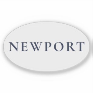 Adesivo Oval Costeira Elegante de Newport Rhode Island