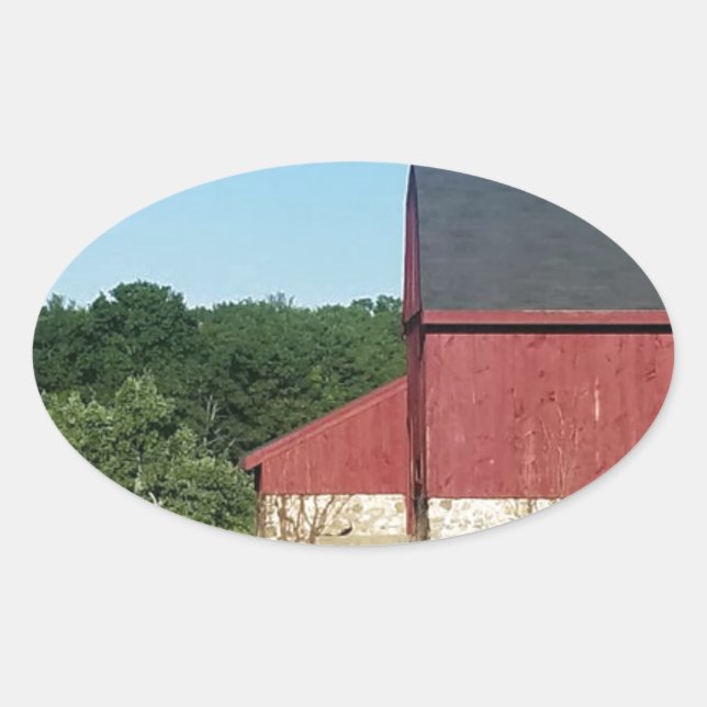 Adesivo Oval Country Barn (Frente)
