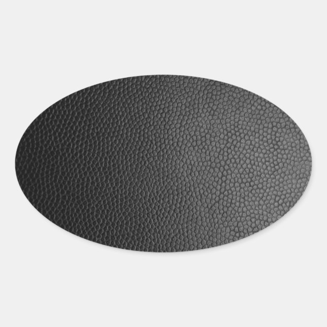 Adesivo Oval Couro de Cobra Preto (Frente)