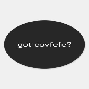 Adesivo Oval covfefe obtido? Presidente de Meme do texto do