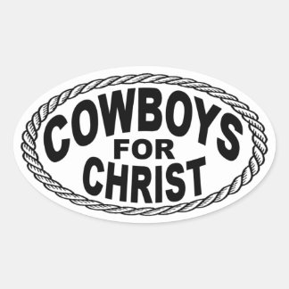 Adesivo Oval Cowboys para o estilo euro-Cristo