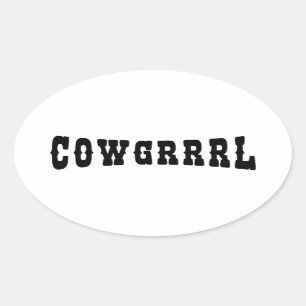 ADESIVO OVAL COWGRRRL