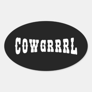 ADESIVO OVAL COWGRRRL