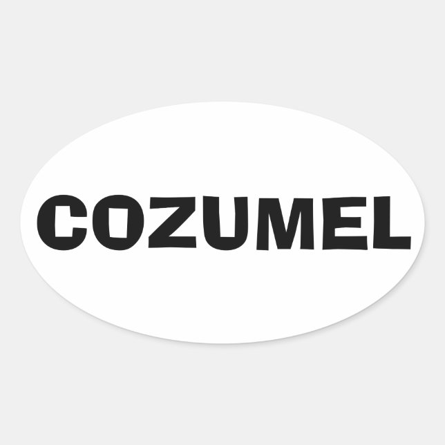 Adesivo Oval Cozumel, México (Frente)