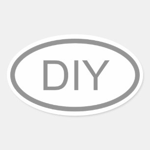 Adesivo Oval Criar um euro- estilo cinzento