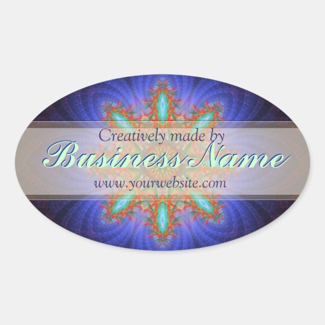 Adesivo Oval Criativamente feito por Rótulo de Produto de Arte  (Frente)