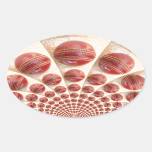 Adesivo Oval Cricket Balls: Array ritmado
