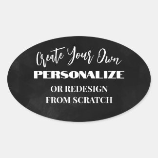 Adesivo Oval Crie seu próprio - Design a personalizado