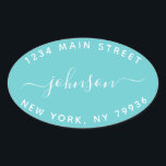 Adesivo Oval Crie Seu Próprio Endereço de Remetente<br><div class="desc">Crie Seu Próprio Adesivo Oval de Endereço de Remetente</div>