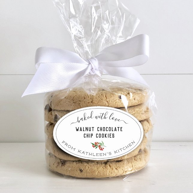 Adesivo Oval Crie Seu Próprio Verde Com Amor (Create Your Own Greenery Baked With Love Oval Sticker)