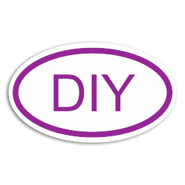 Adesivo Oval Crie um estilo euro roxo