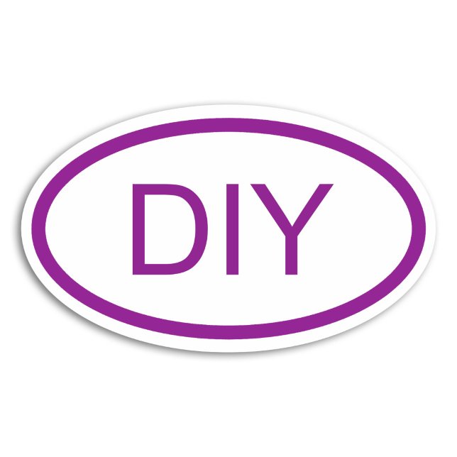 Adesivo Oval Crie um estilo euro roxo (Create a Purple Euro Style Oval Sticker)