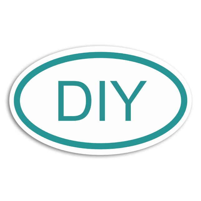 Adesivo Oval Crie um estilo Euro Turquesa (Create a Teal Euro Style Oval Sticker)