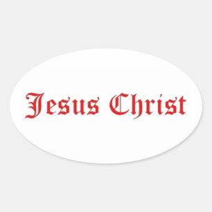 Adesivo Oval Cristo JESUS