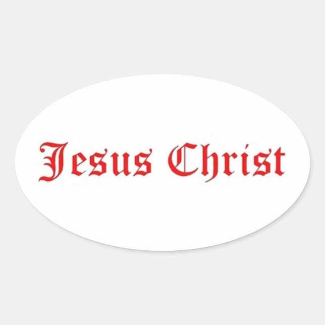 Adesivo Oval Cristo JESUS (Frente)