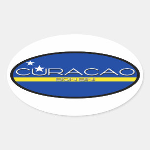 Adesivo Oval Curacao - Bon Bini