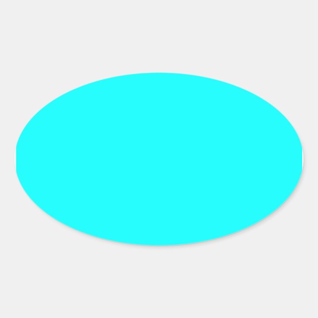 Adesivo Oval Cyan Sticker (Frente)