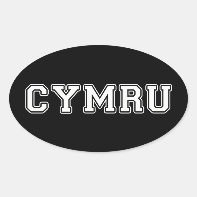 Adesivo Oval Cymru (Frente)