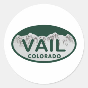 Adesivo Oval da licença de Vail