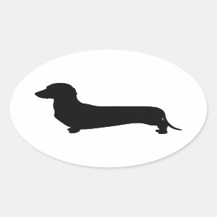 Adesivo Oval Dachshund Básico