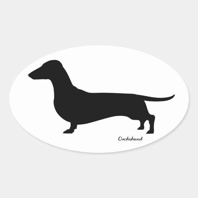 Adesivo Oval Dachshund Gifts (Frente)