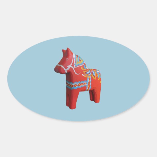 Adesivo Oval Dala Horse Sticker (Frente)