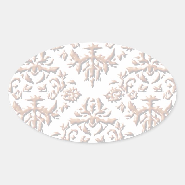 Adesivo Oval Damascos 3D (Frente)
