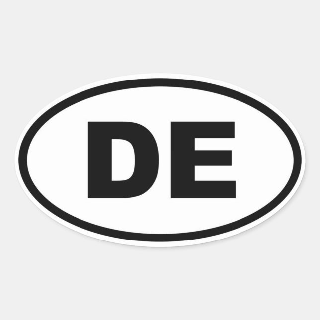 Adesivo Oval DE Delaware (Frente)