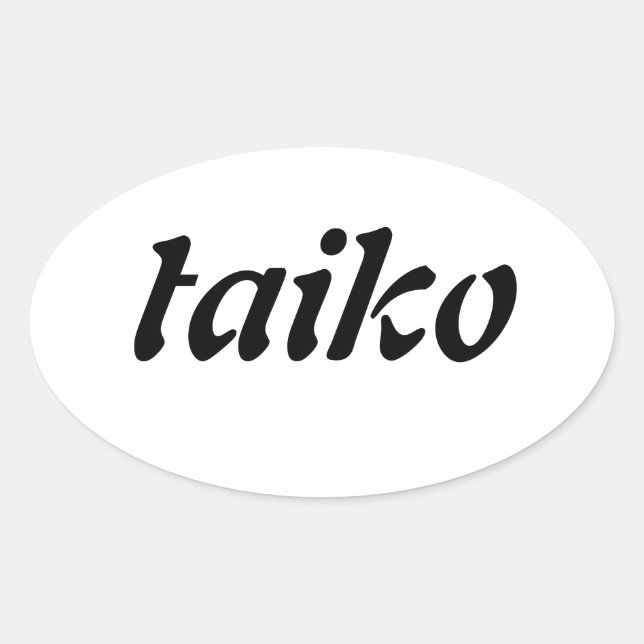 Adesivo oval de Taiko (Frente)