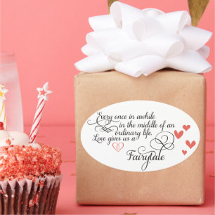 Adesivo Oval De vez em quando, numa vida normal.