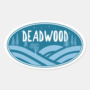 Adesivo Oval Deadwood Dakota do Sul ao Ar Livre