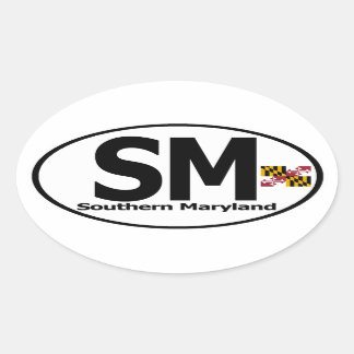 Adesivo Oval Decal de Maryland (conjunto de 4)