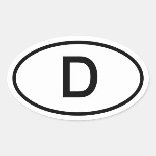 Adesivo Oval Decal de Oval do País de Origem da alemanha