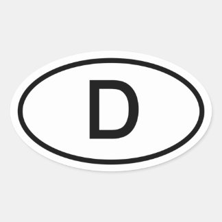 Adesivo Oval Decal de Oval do País de Origem da alemanha
