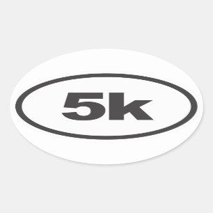 Adesivo Oval decalque 5K Running oval