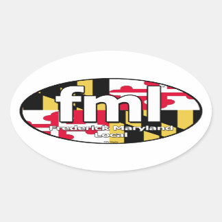 Adesivo Oval Decalque da bandeira de FML Maryland