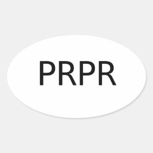 Adesivo Oval Decalque de PREPPER